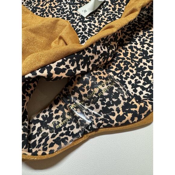 Maaji Bikini Set Reversible Crochet Leopard Print Honey Gold NWT M - Picture 7 of 9